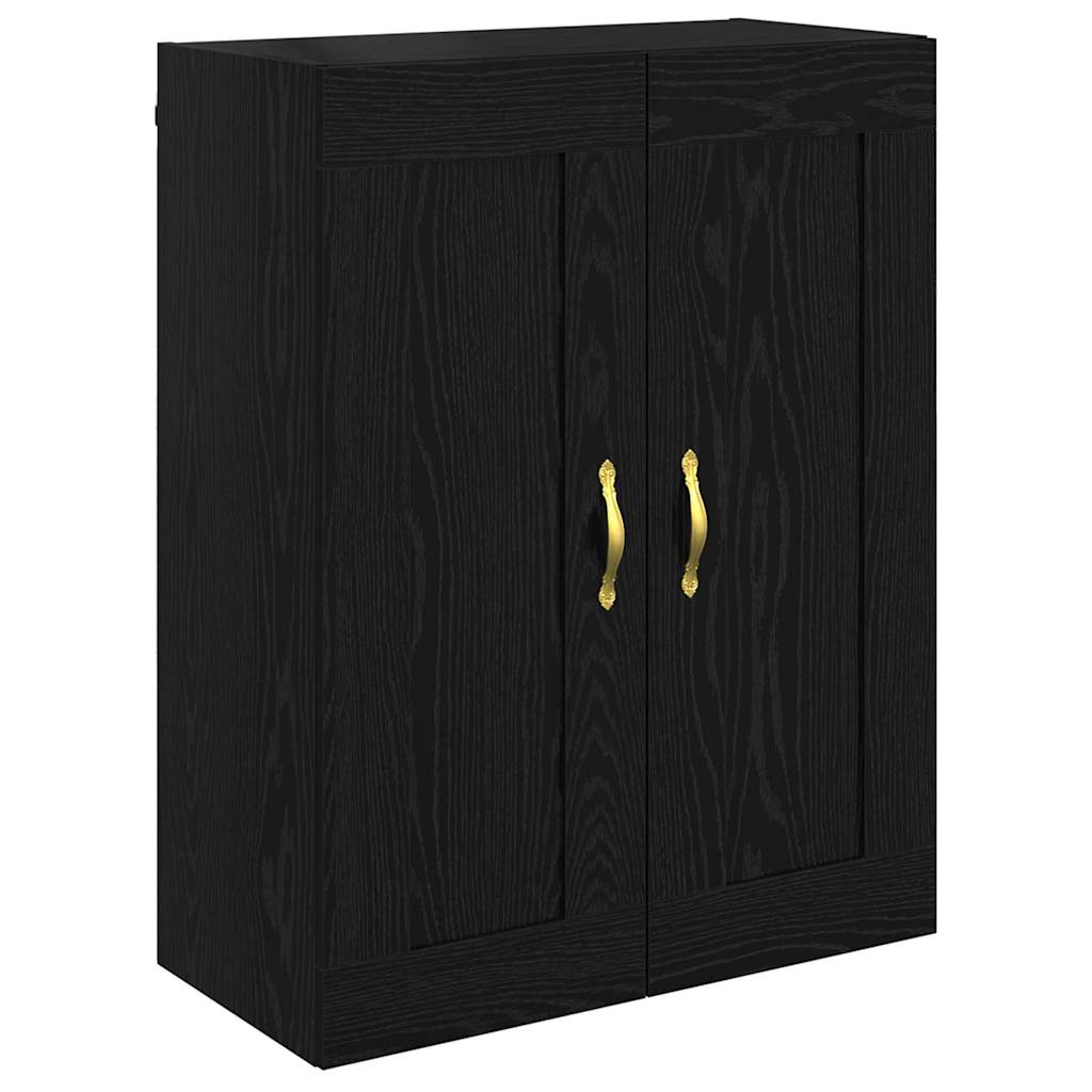 Bufet Stejar Negru 69,5 x 34 x 180 cm Lemn compozit — imaginea 8