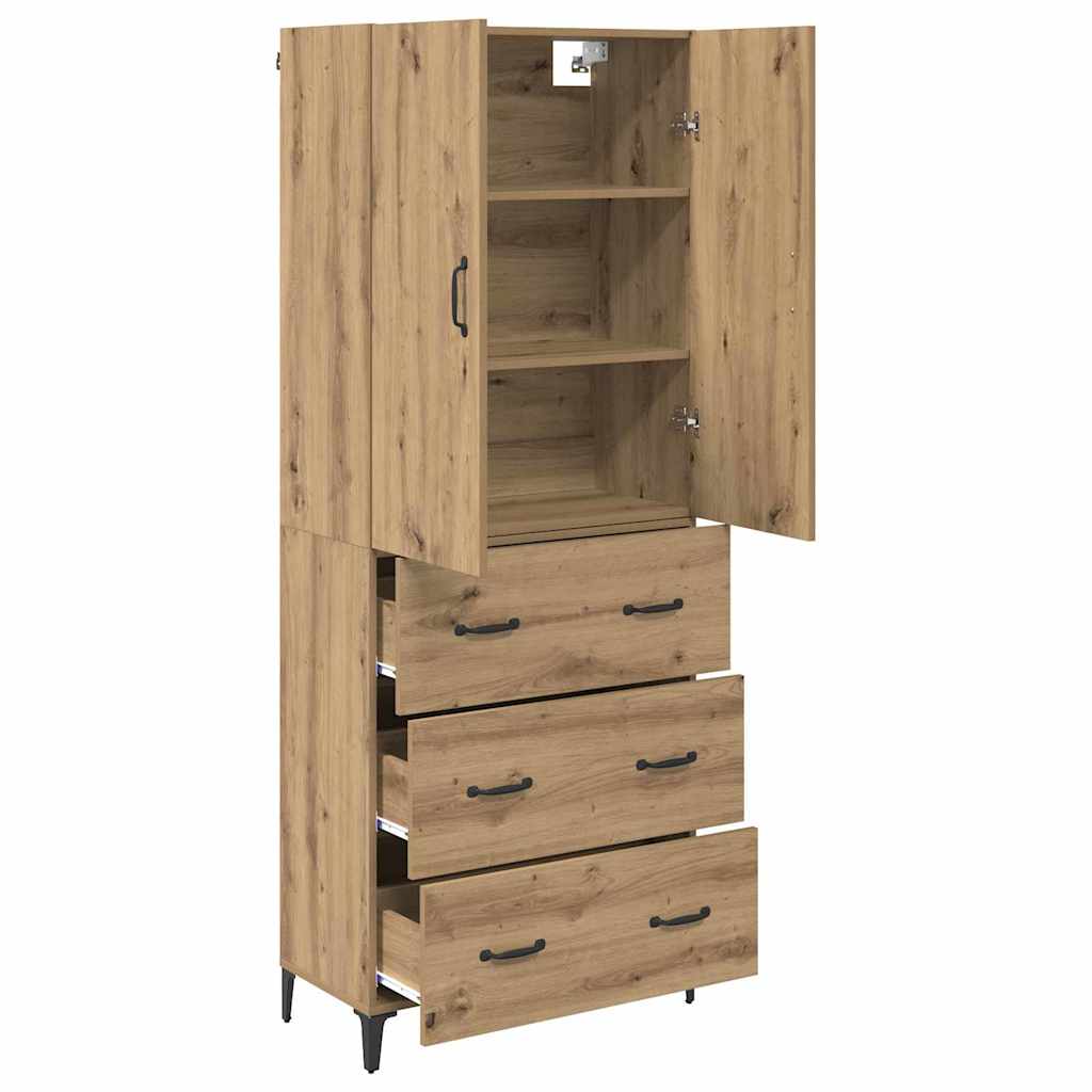 Bufet Stejar Artizanal 69,5 x 34 x 180 cm Lemn compozit — imaginea 6