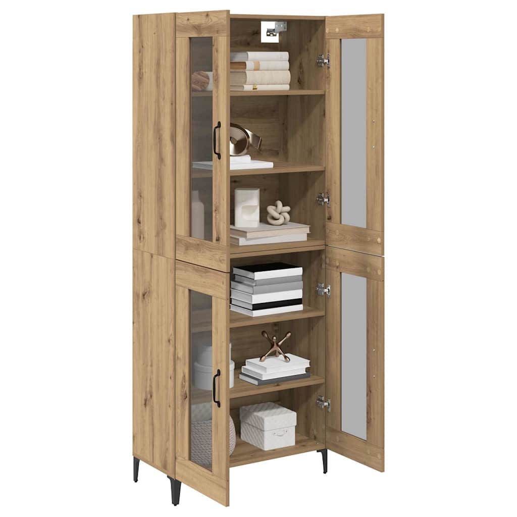Bufet Stejar Artizanal 69,5 x 34 x 180 cm Lemn compozit — imaginea 4
