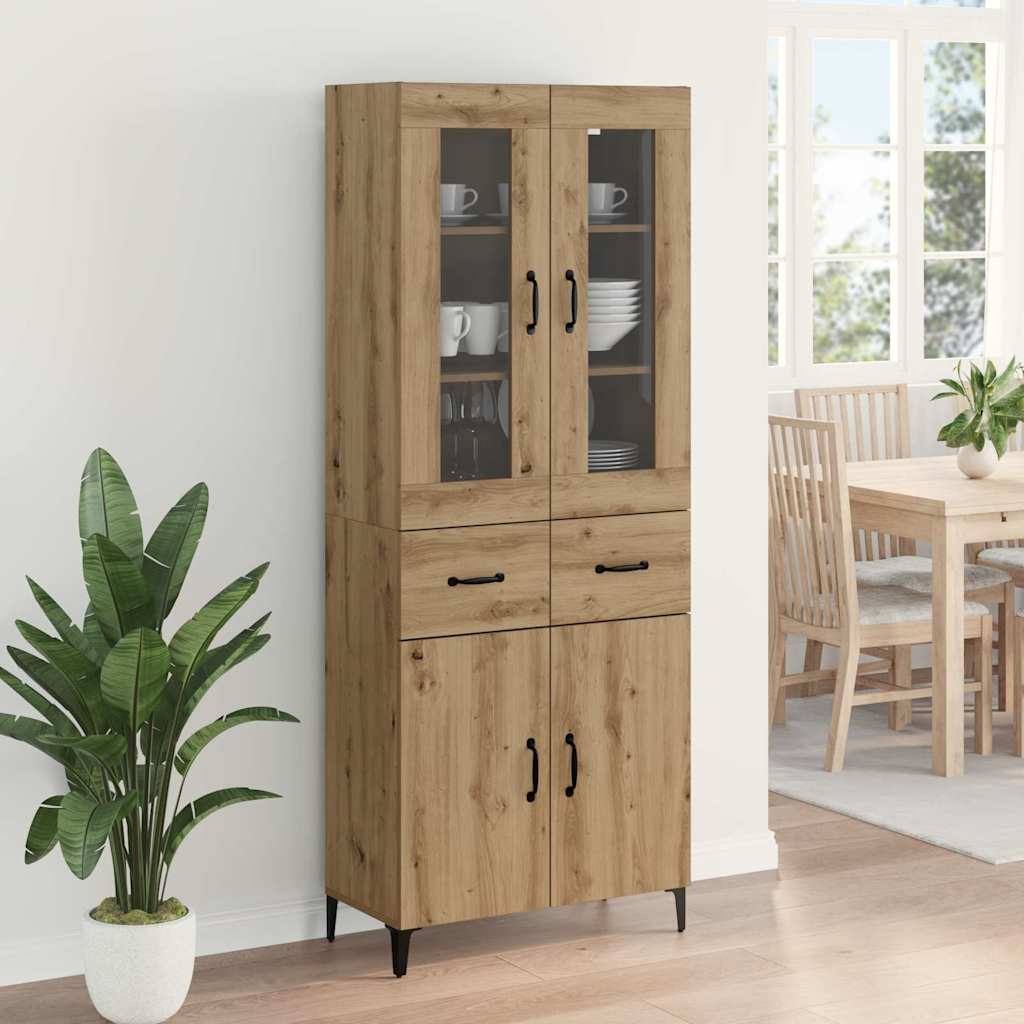 Bufet Stejar Artizanal 69,5 x 34 x 180 cm Lemn compozit — imaginea 5