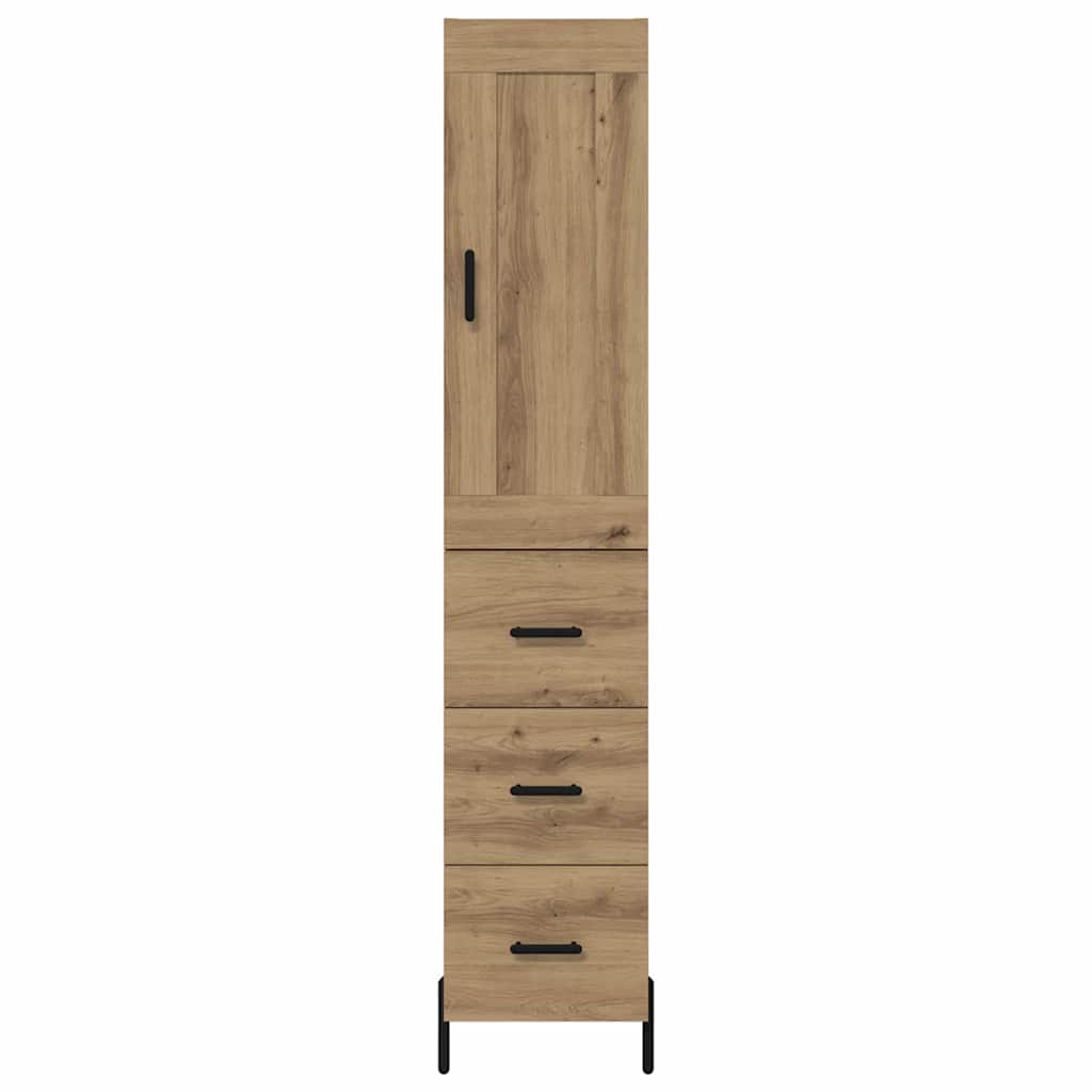 Bufet Stejar Artizanal 34,5 x 34 x 180 cm Lemn compozit — imaginea 9