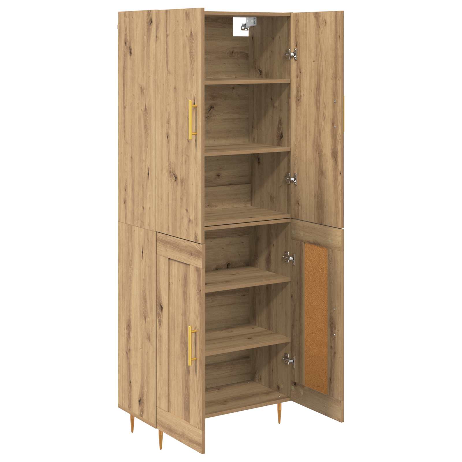 Bufet Stejar Artizanal 69,5 x 34 x 180 cm Lemn compozit — imaginea 5