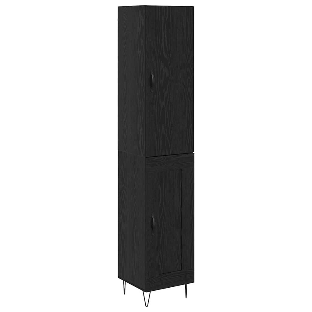 Bufet Stejar Negru 69,5 x 34 x 180 cm Lemn compozit