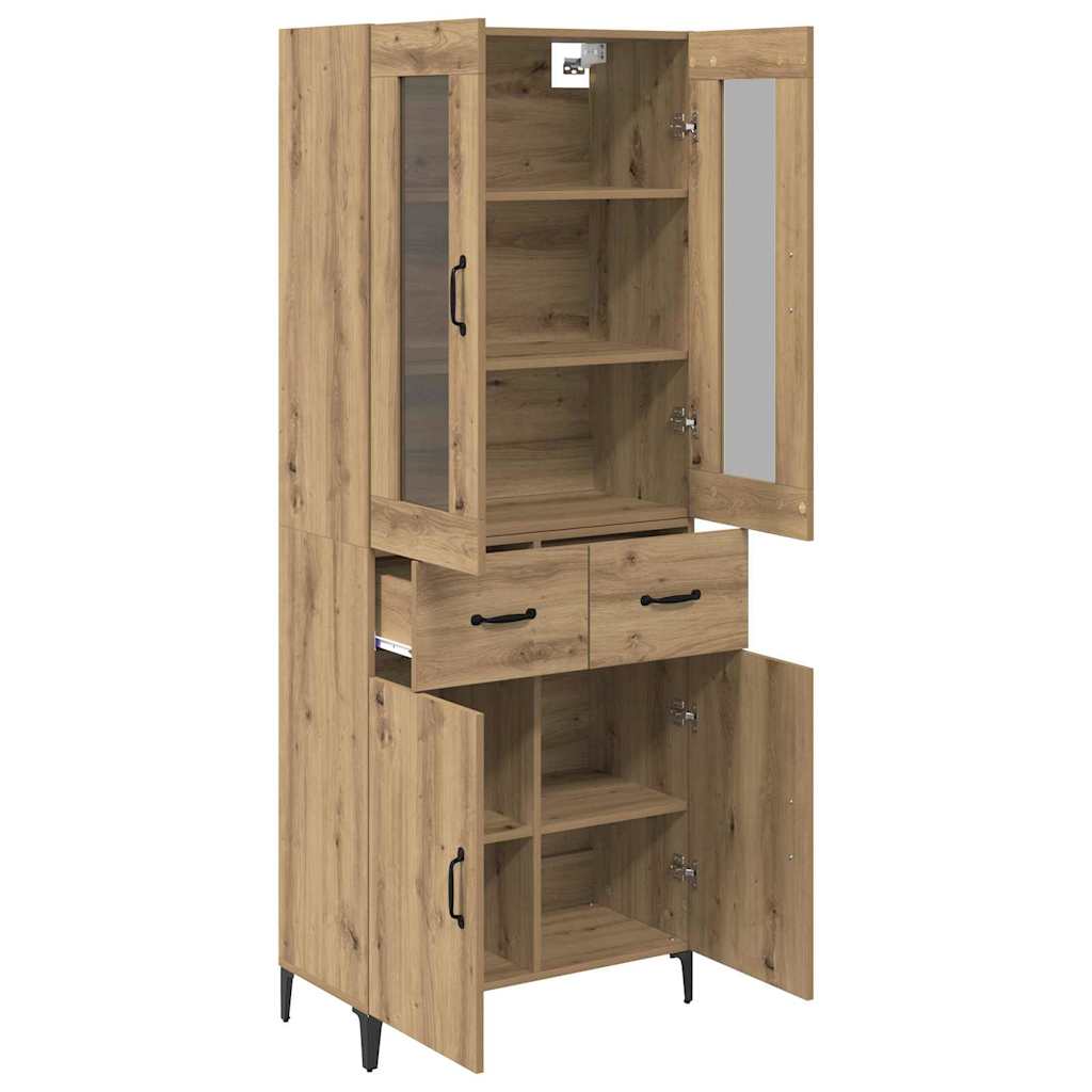 Bufet Stejar Artizanal 69,5 x 34 x 180 cm Lemn compozit — imaginea 6
