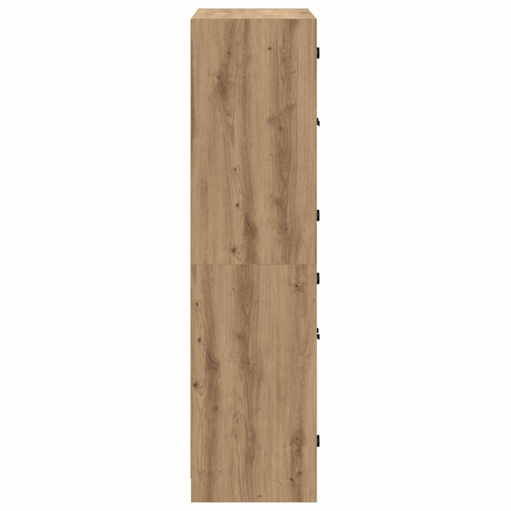 Bufet Stejar Artizanal 68 x 37 x 142 cm Lemn compozit — imaginea 8
