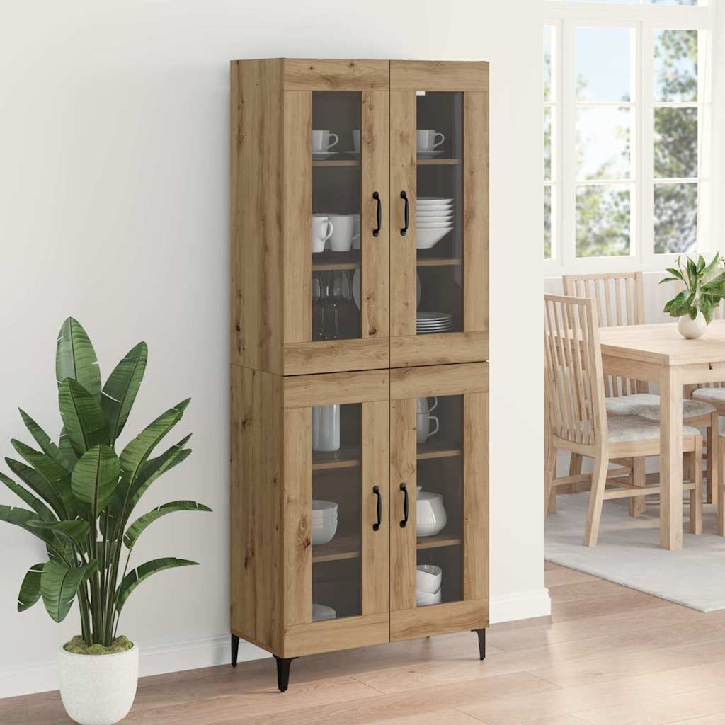 Bufet Stejar Artizanal 69,5 x 34 x 180 cm Lemn compozit — imaginea 5