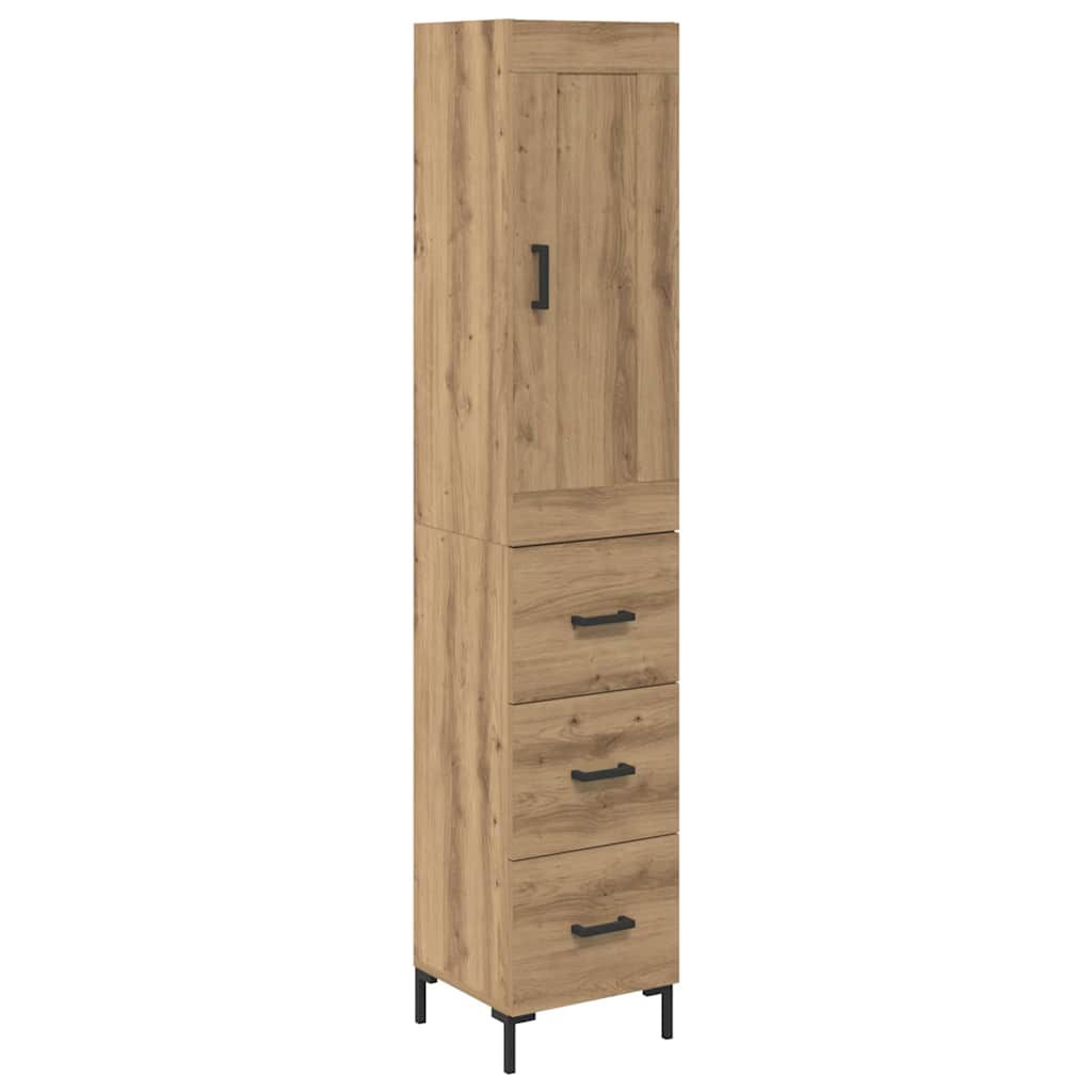 Bufet Stejar Artizanal 34,5 x 34 x 180 cm Lemn compozit