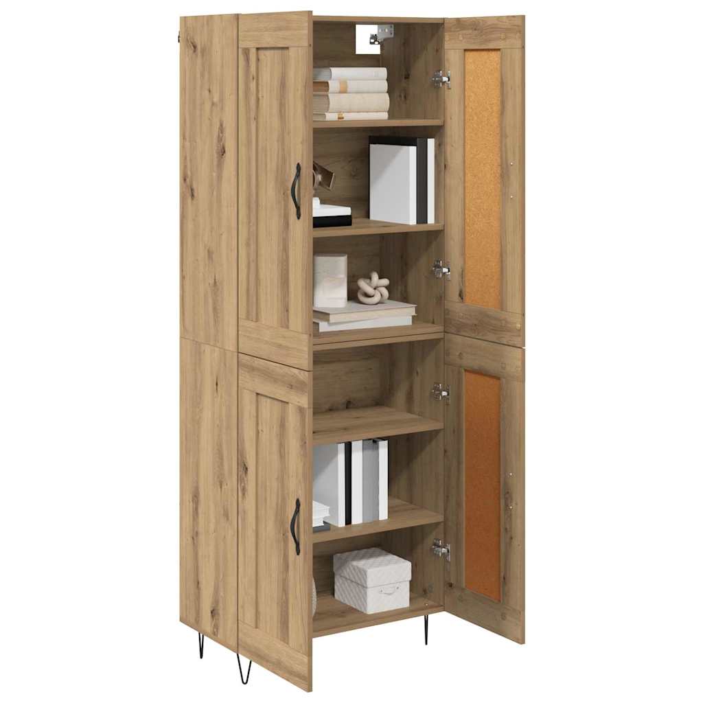 Bufet Stejar Artizanal 69,5 x 34 x 180 cm Lemn compozit — imaginea 4