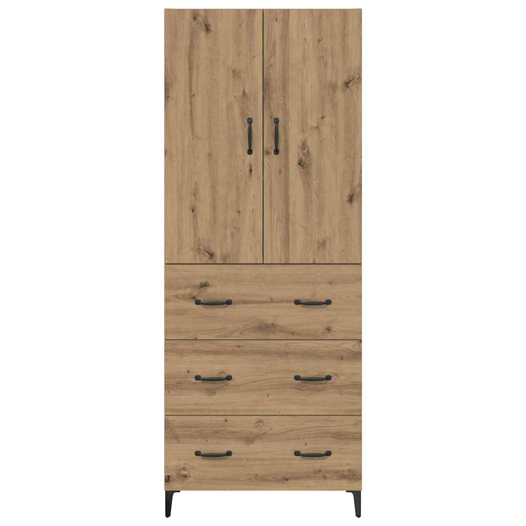 Bufet Stejar Artizanal 69,5 x 34 x 180 cm Lemn compozit — imaginea 8