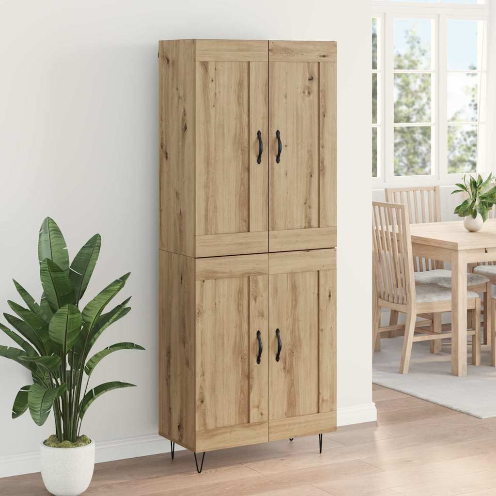 Bufet Stejar Artizanal 69,5 x 34 x 180 cm Lemn compozit — imaginea 5