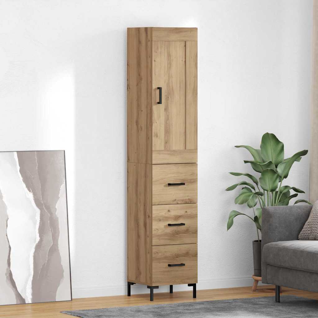 Bufet Stejar Artizanal 34,5 x 34 x 180 cm Lemn compozit — imaginea 2