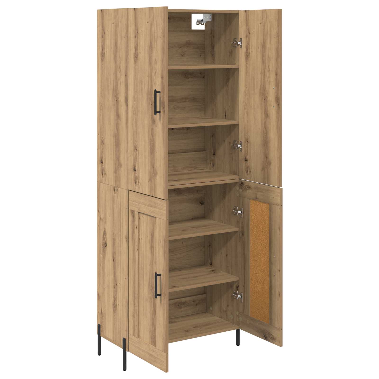 Bufet Stejar Artizanal 69,5 x 34 x 180 cm Lemn compozit — imaginea 5