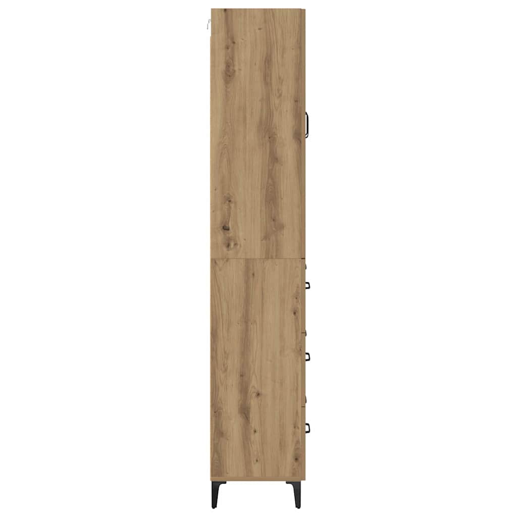 Bufet Stejar Artizanal 69,5 x 34 x 180 cm Lemn compozit — imaginea 9