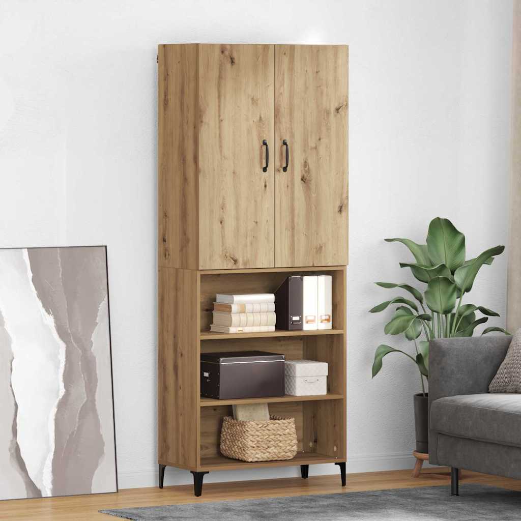 Bufet Stejar Artizanal 69,5 x 34 x 180 cm Lemn compozit — imaginea 2
