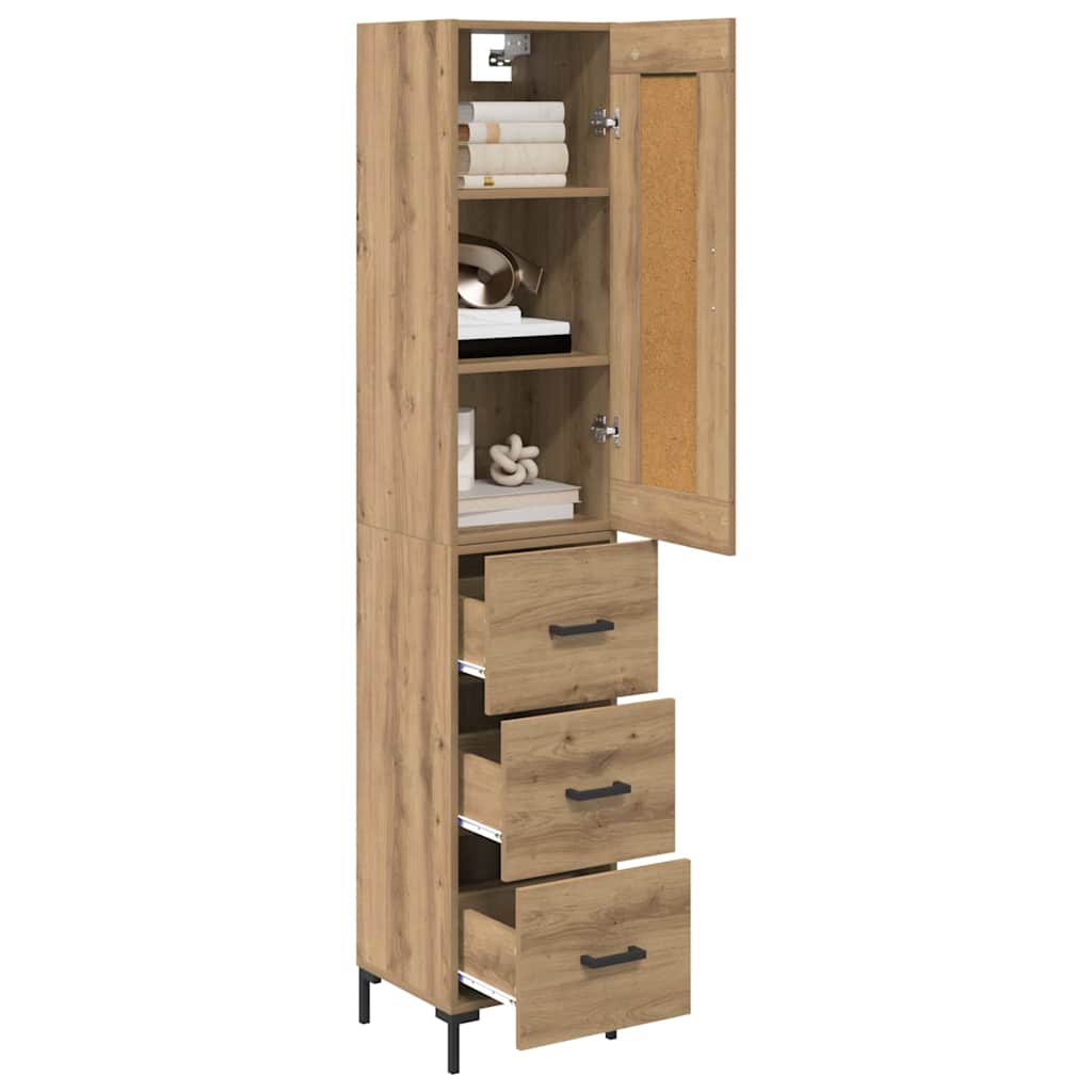 Bufet Stejar Artizanal 34,5 x 34 x 180 cm Lemn compozit — imaginea 4