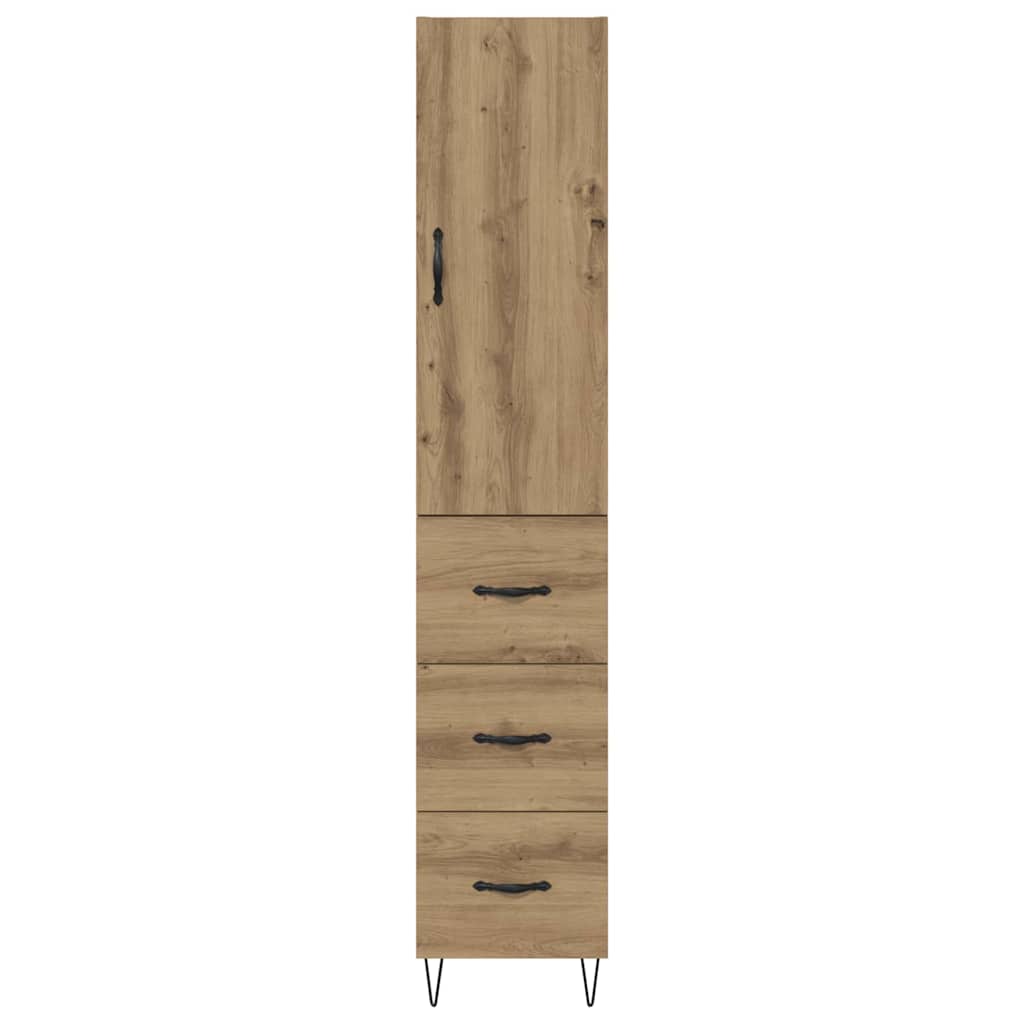 Bufet Stejar Artizanal 69,5 x 34 x 180 cm Lemn compozit — imaginea 9
