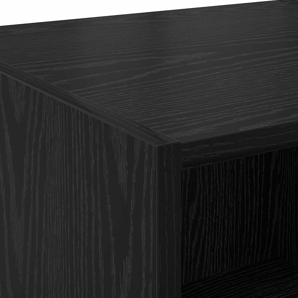 Bufet Stejar Negru 80 x 42,5 x 185 cm Lemn compozit — imaginea 10