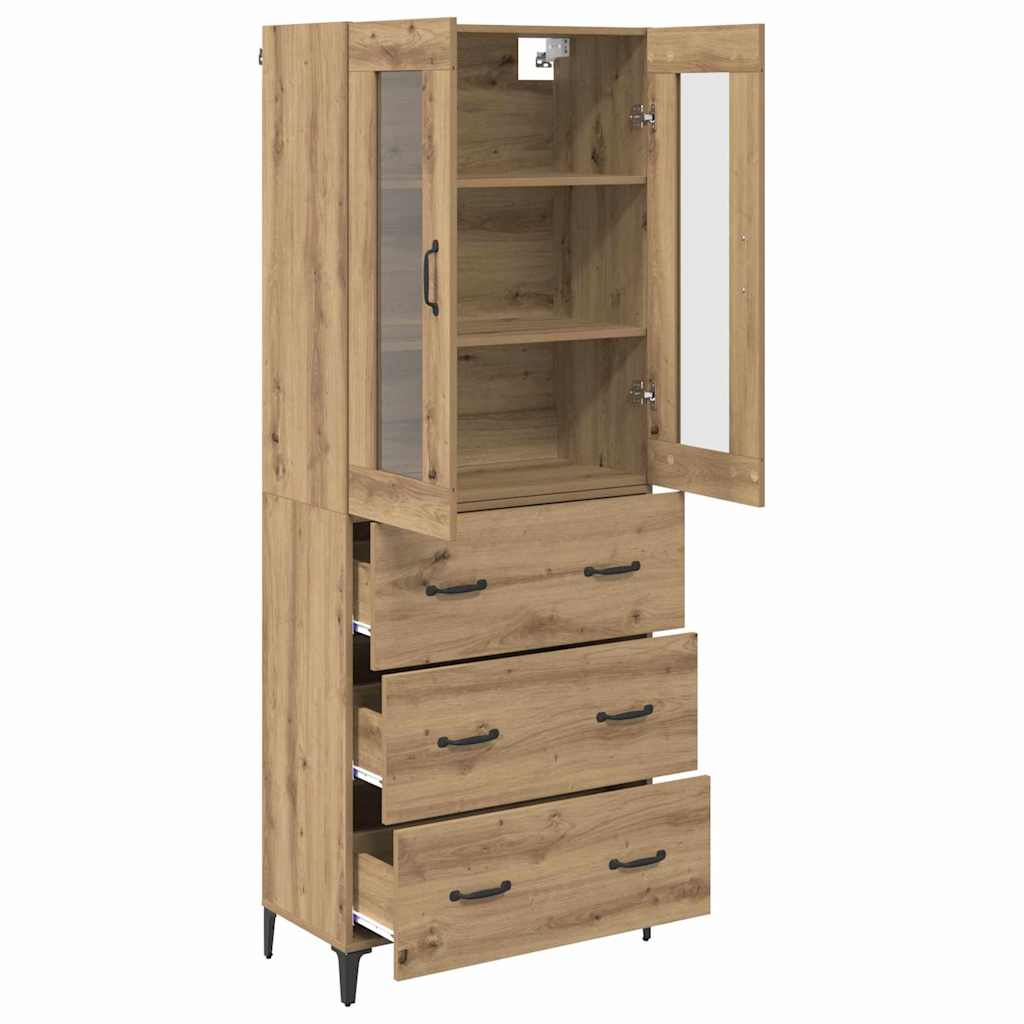 Bufet Stejar Artizanal 69,5 x 34 x 180 cm Lemn compozit — imaginea 6