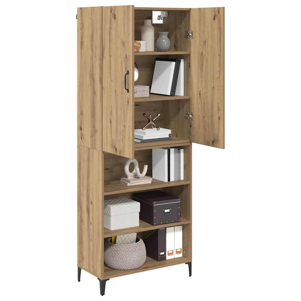 Bufet Stejar Artizanal 69,5 x 34 x 180 cm Lemn compozit — imaginea 4