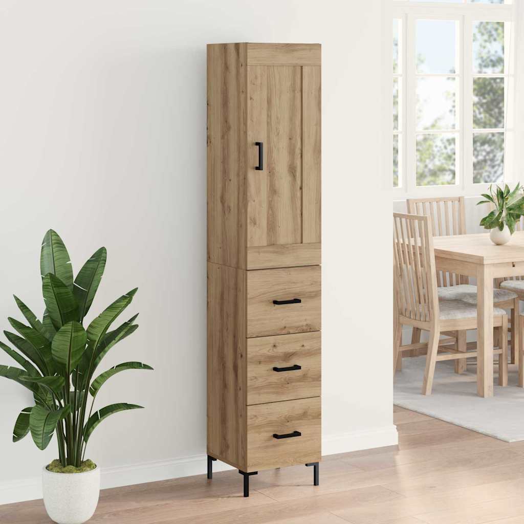Bufet Stejar Artizanal 34,5 x 34 x 180 cm Lemn compozit — imaginea 5