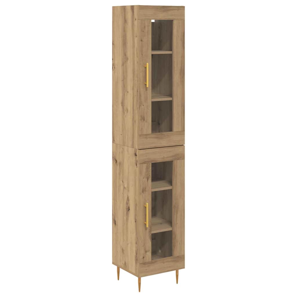 Bufet Stejar Artizanal 34,5 x 34 x 180 cm Lemn compozit