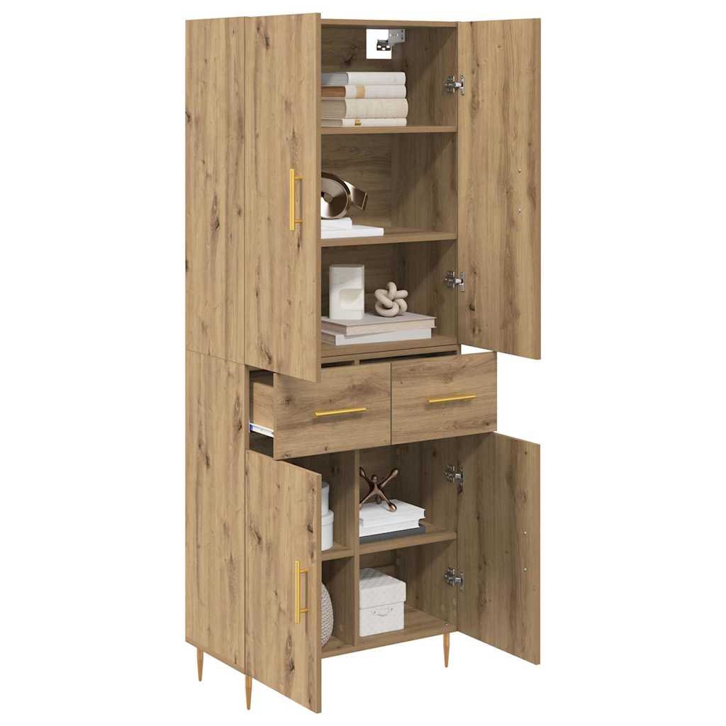 Bufet Stejar Artizanal 69,5 x 34 x 180 cm Lemn compozit — imaginea 4