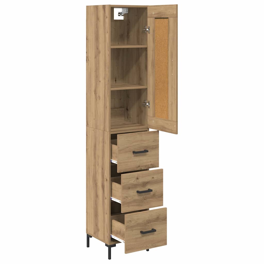 Bufet Stejar Artizanal 34,5 x 34 x 180 cm Lemn compozit — imaginea 6