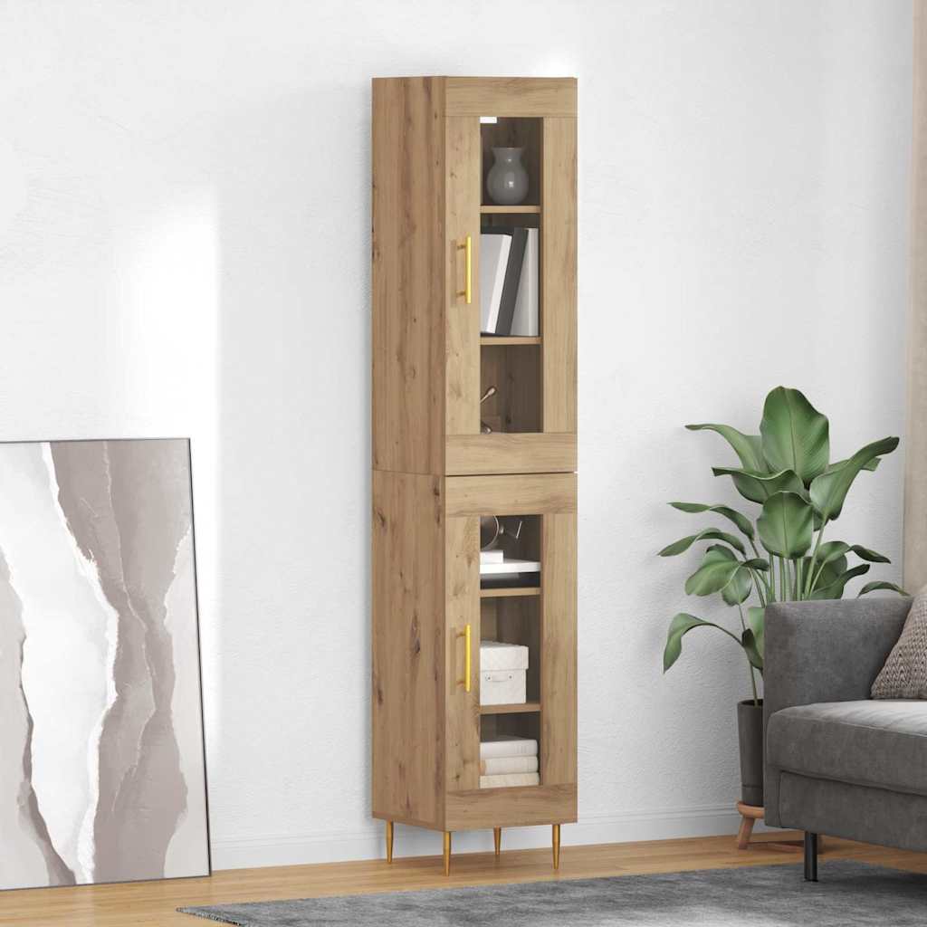 Bufet Stejar Artizanal 34,5 x 34 x 180 cm Lemn compozit — imaginea 2