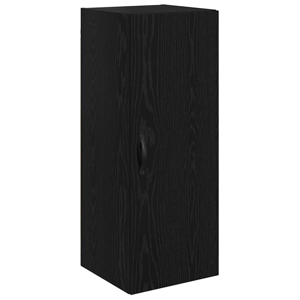 Bufet Stejar Negru 69,5 x 34 x 180 cm Lemn compozit — imaginea 8