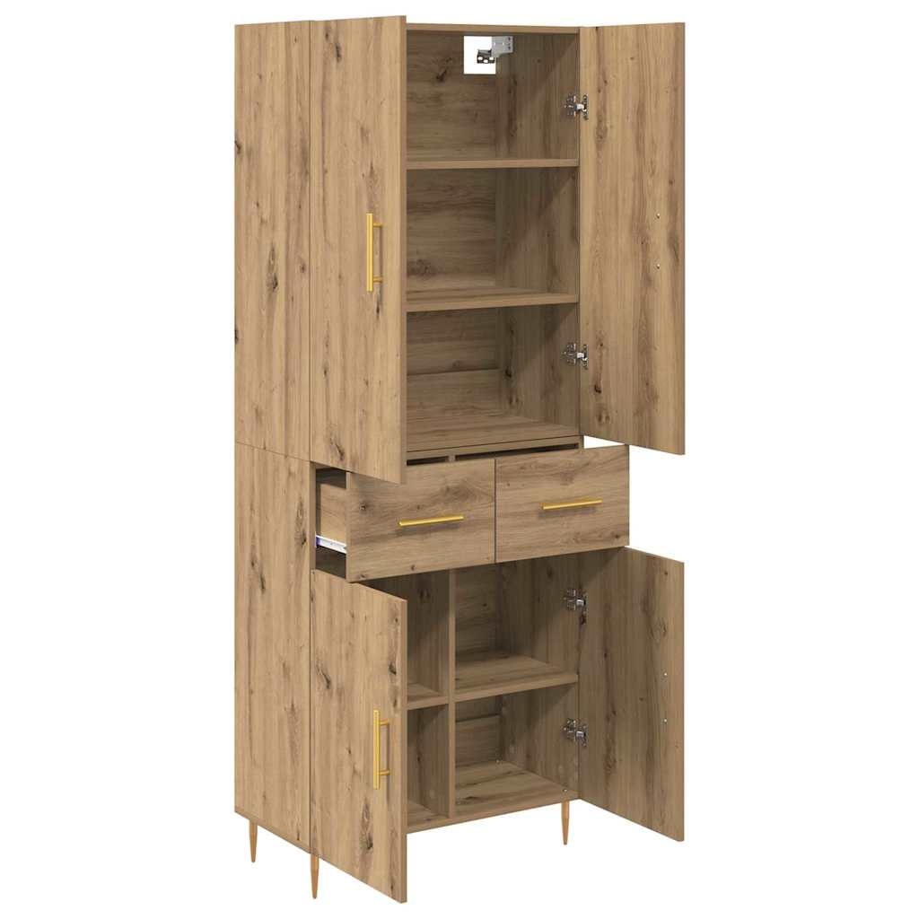Bufet Stejar Artizanal 69,5 x 34 x 180 cm Lemn compozit — imaginea 6
