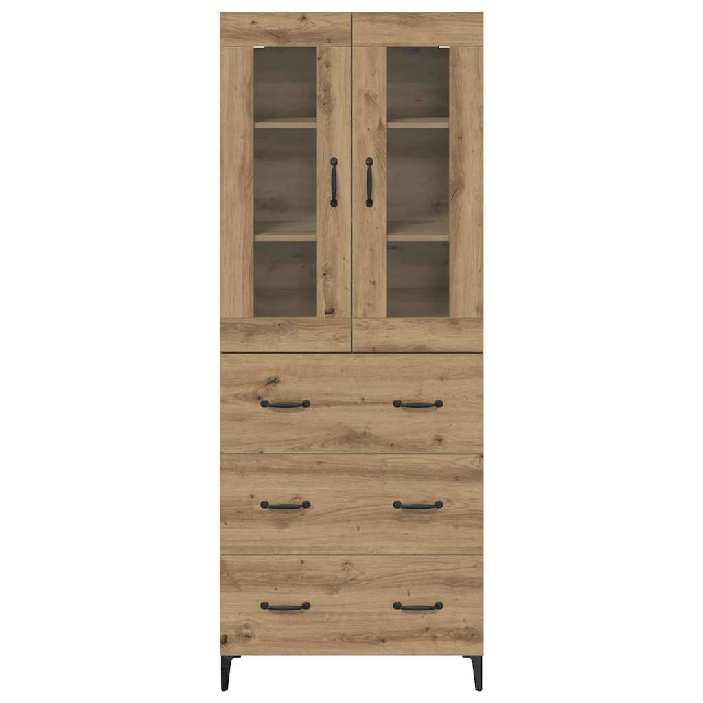 Bufet Stejar Artizanal 69,5 x 34 x 180 cm Lemn compozit — imaginea 9