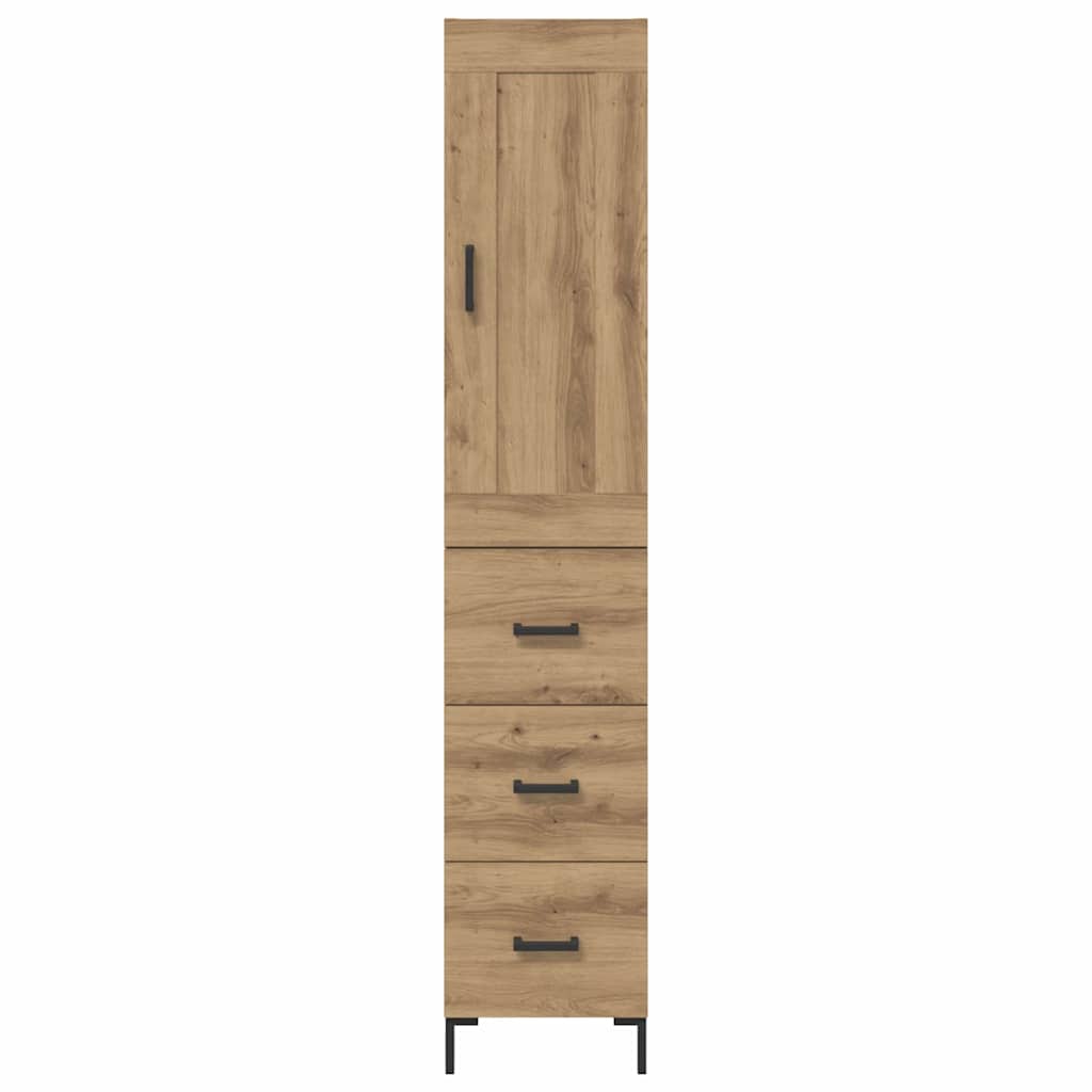 Bufet Stejar Artizanal 34,5 x 34 x 180 cm Lemn compozit — imaginea 9