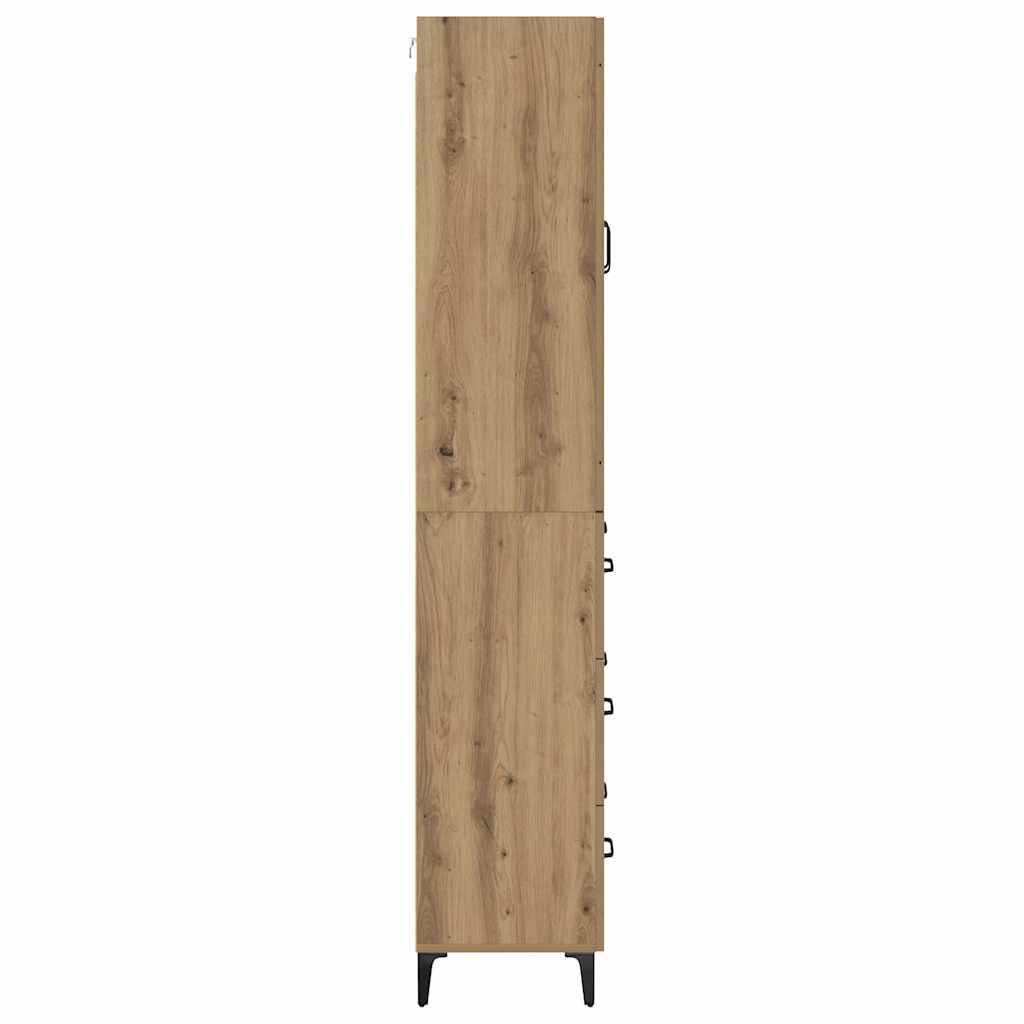 Bufet Stejar Artizanal 69,5 x 34 x 180 cm Lemn compozit — imaginea 10