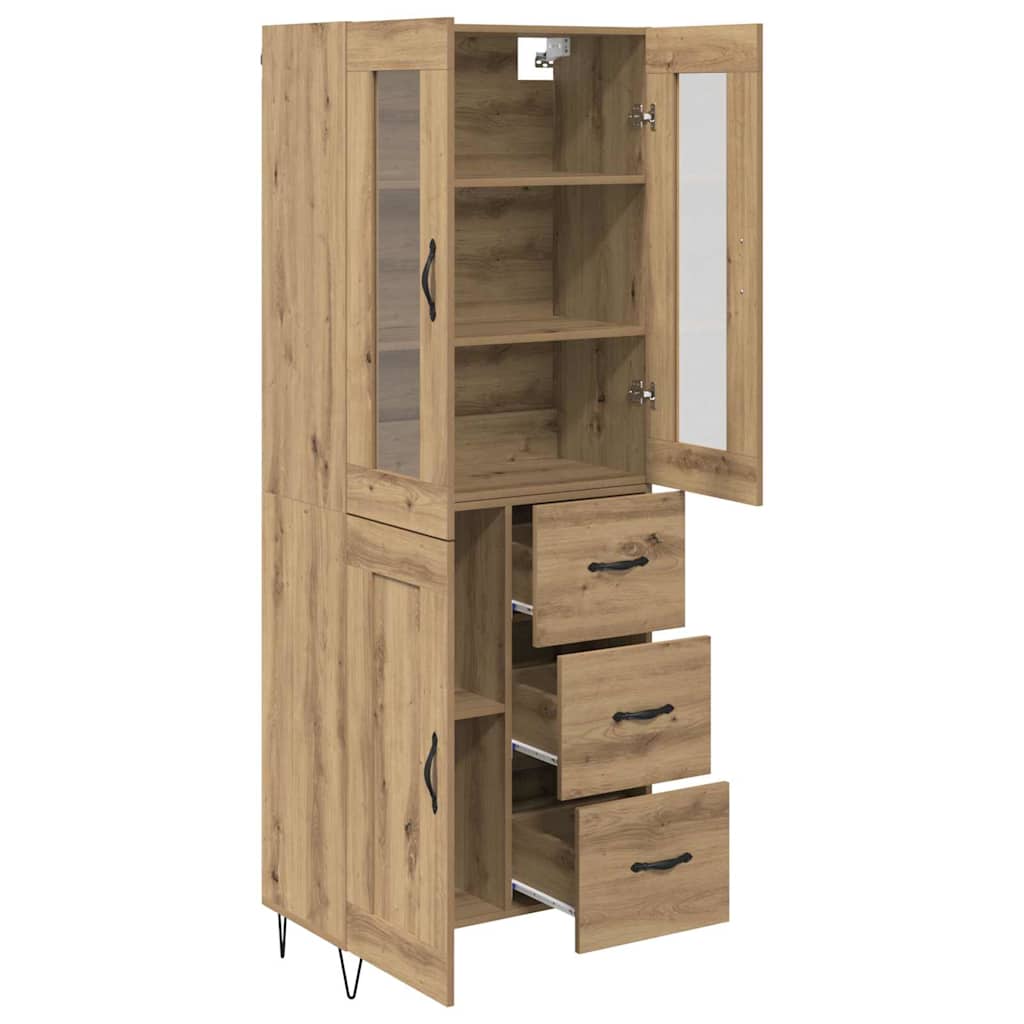 Bufet Stejar Artizanal 69,5 x 34 x 180 cm Lemn compozit — imaginea 6