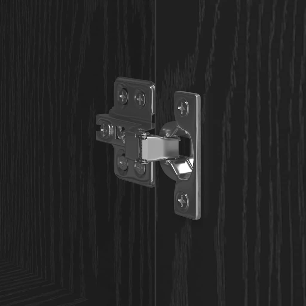 Bufet Stejar Negru 62 x 32 x 106,5 cm Lemn compozit — imaginea 10