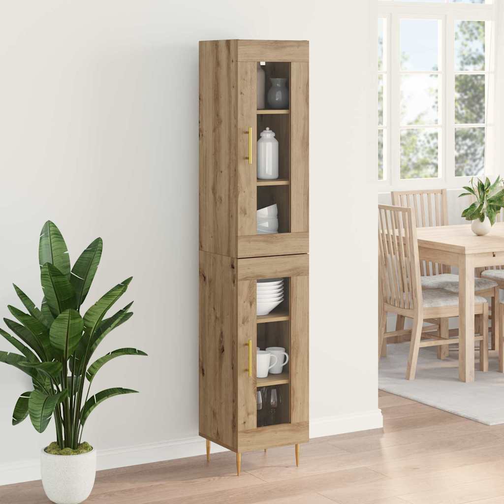 Bufet Stejar Artizanal 34,5 x 34 x 180 cm Lemn compozit — imaginea 5