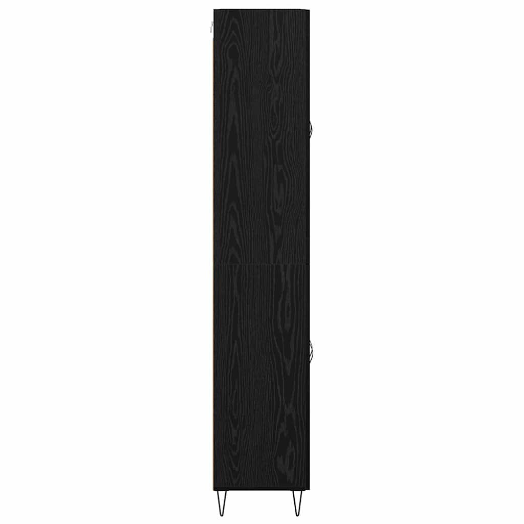 Bufet Stejar alb si negru 69,5 x 34 x 180 cm Lemn compozit — imaginea 10