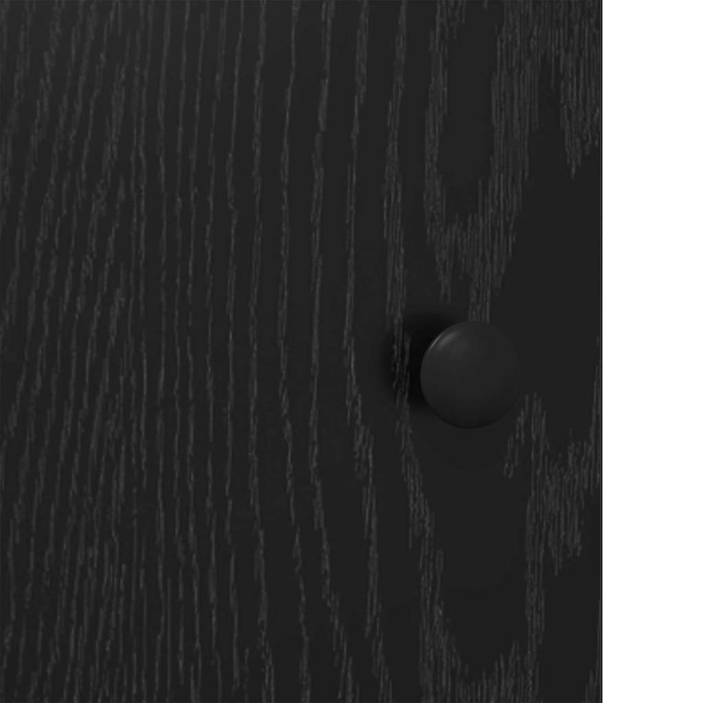 Bufet Stejar Negru 62 x 32 x 106,5 cm Lemn compozit — imaginea 11