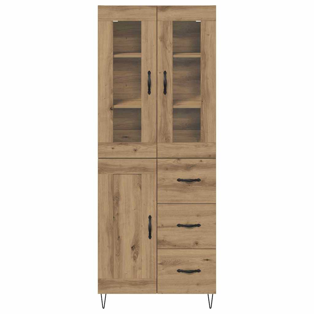 Bufet Stejar Artizanal 69,5 x 34 x 180 cm Lemn compozit — imaginea 9