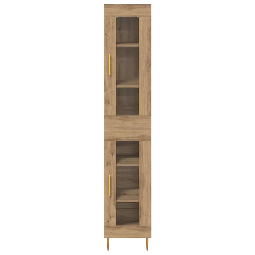 Bufet Stejar Artizanal 34,5 x 34 x 180 cm Lemn compozit — imaginea 9