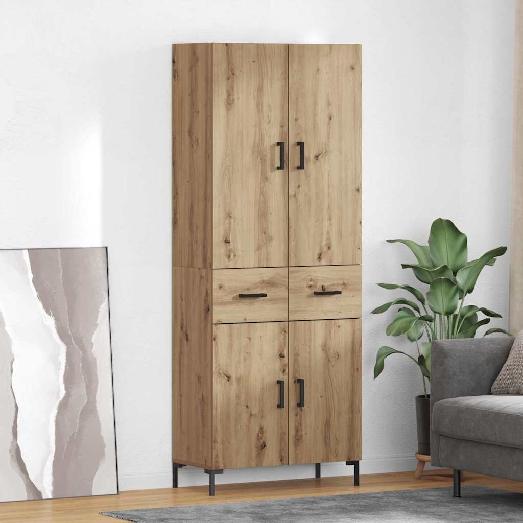 Bufet Stejar Artizanal 69,5 x 34 x 180 cm Lemn compozit — imaginea 2