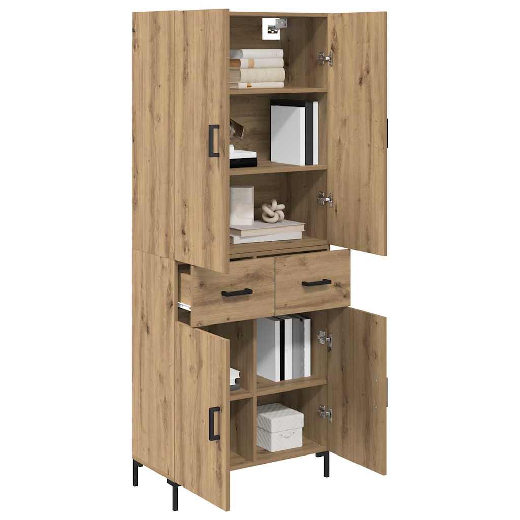 Bufet Stejar Artizanal 69,5 x 34 x 180 cm Lemn compozit — imaginea 4