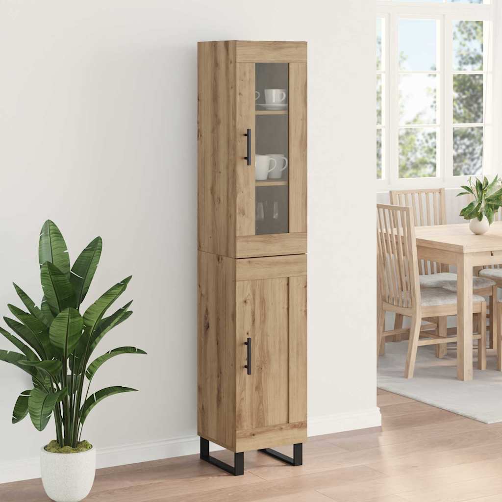 Bufet Stejar Artizanal 69,5 x 34 x 180 cm Lemn compozit — imaginea 5