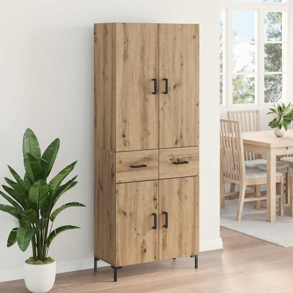 Bufet Stejar Artizanal 69,5 x 34 x 180 cm Lemn compozit — imaginea 5