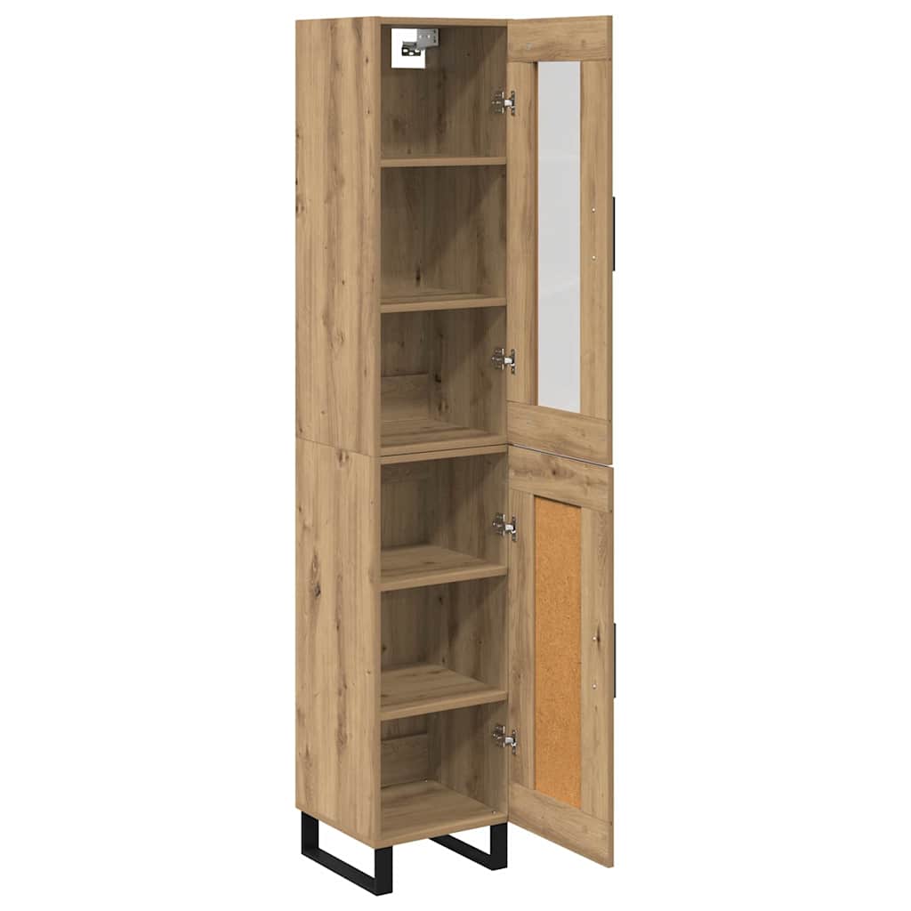 Bufet Stejar Artizanal 69,5 x 34 x 180 cm Lemn compozit — imaginea 6