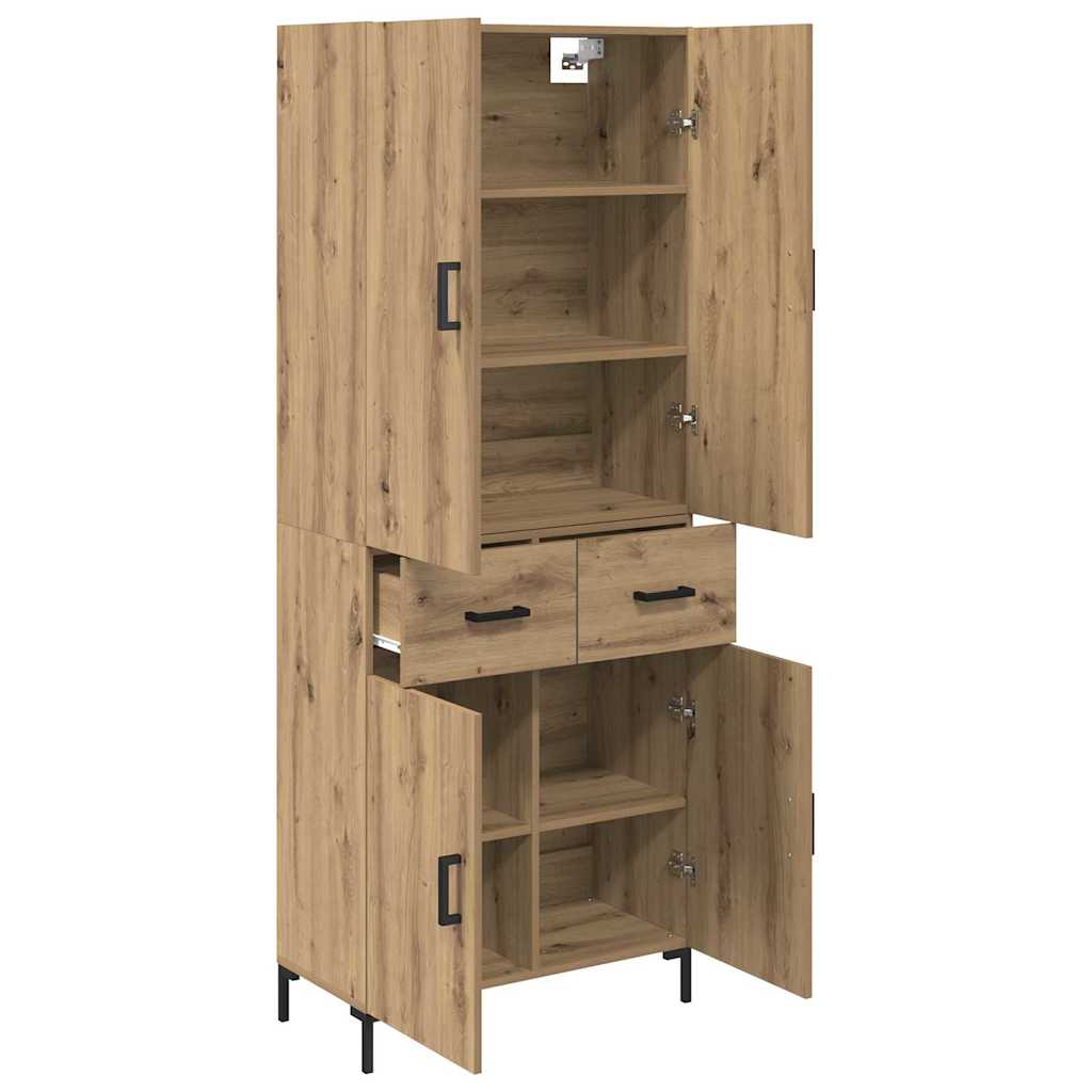 Bufet Stejar Artizanal 69,5 x 34 x 180 cm Lemn compozit — imaginea 6