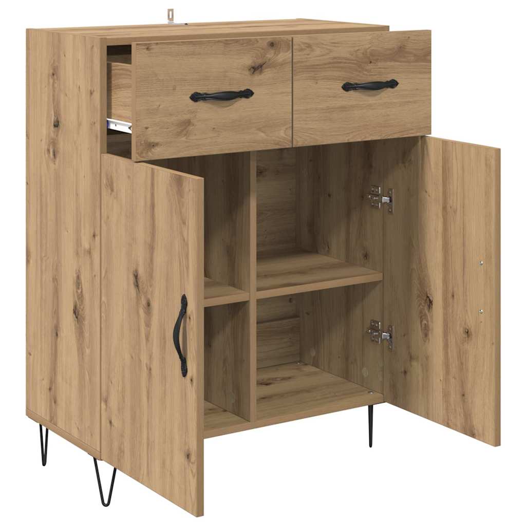 Bufet Stejar Artizanal 69,5 x 34 x 90 cm Lemn compozit — imaginea 6