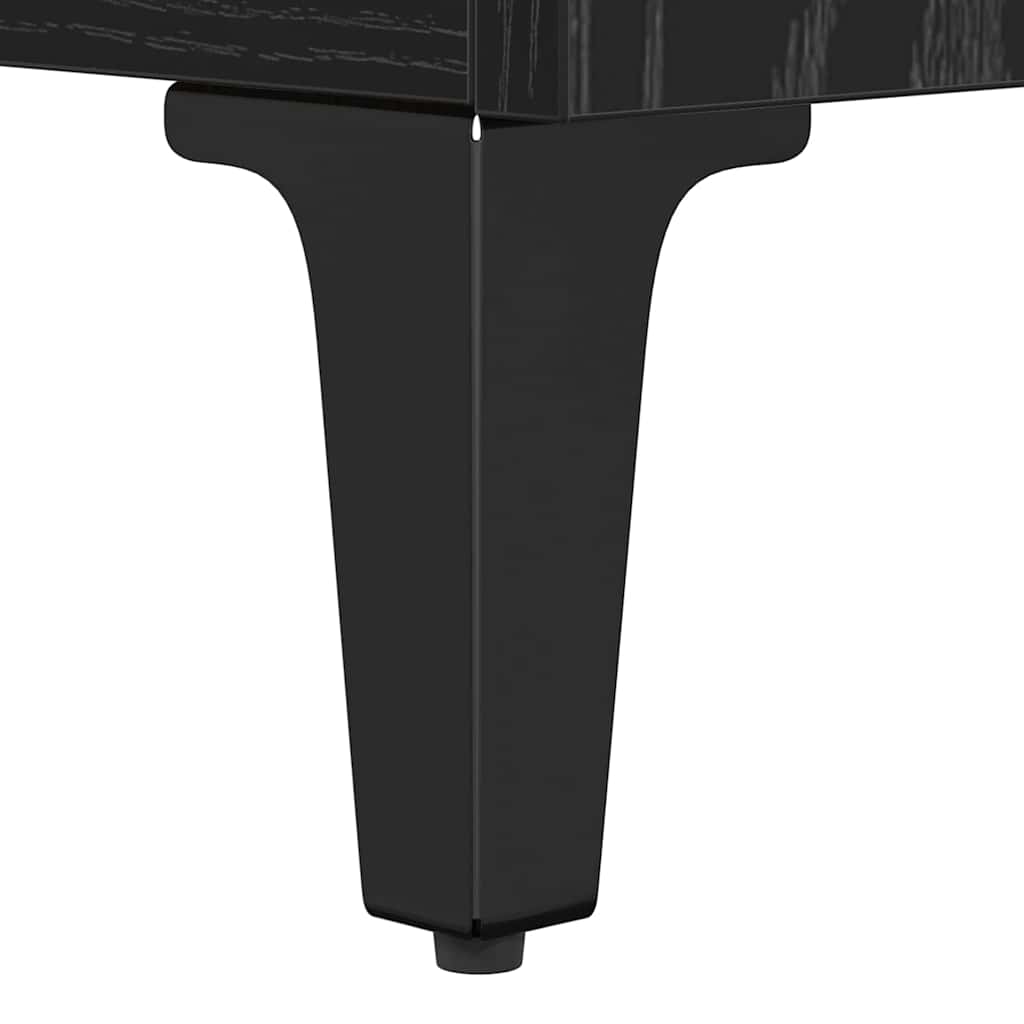 Bufet Stejar Negru 69,5 x 34 x 90 cm Lemn Ingineresc si Fier — imaginea 12