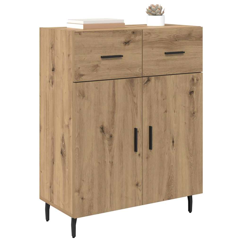 Bufet Stejar Artizanal 69,5 x 34 x 90 cm Lemn compozit — imaginea 4
