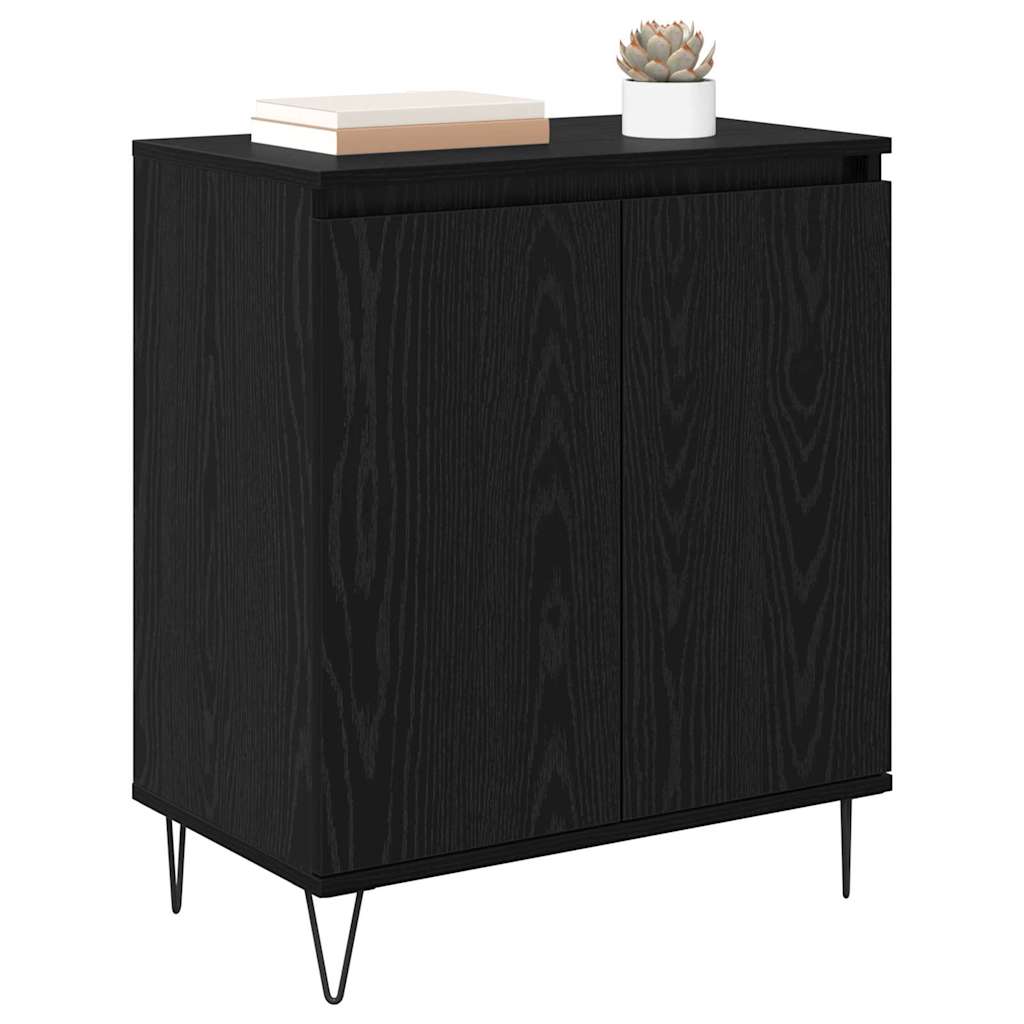 Bufet Stejar Negru 60 x 35 x 70 cm Lemn compozit — imaginea 4